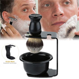 Rosenice 3pcs Shaving Brush Kit Shave Brush Stand and Bowl Set for Men