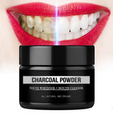 Teeth Whitening Activated Charcoal | Organic Coconut Shell Powder Carbon Coco with Bamboo 60g Toothbrush Gift