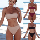 Women Bandeau Bandage Bikini Set | Push-Up Brazilian Hot Sexy Swimsuit
